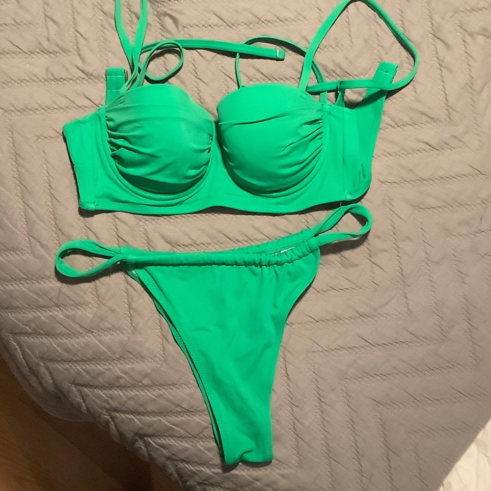 Shade & Shore Bright Green Bikini Bottoms